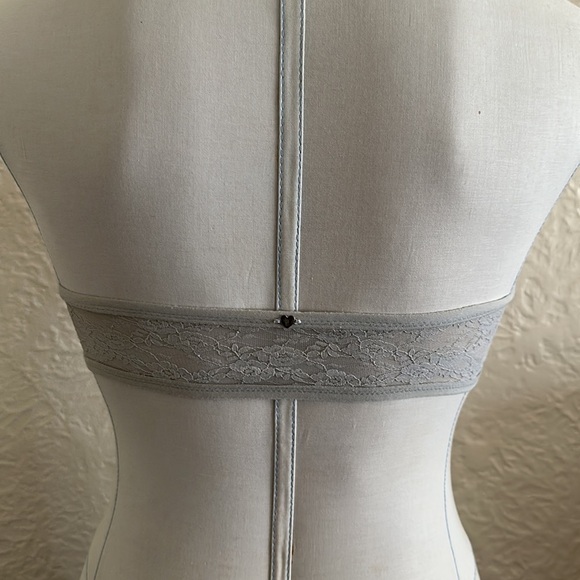 Victoria’s Secret Pink Gray Floral Lace Bandeau Small Bralette - Picture 6 of 12
